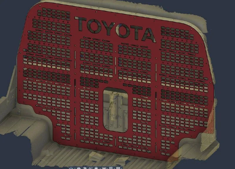 Панель Molle для Toyota Land Cruiser 70 2025: скан и модель под лазерную резку — фото 5
